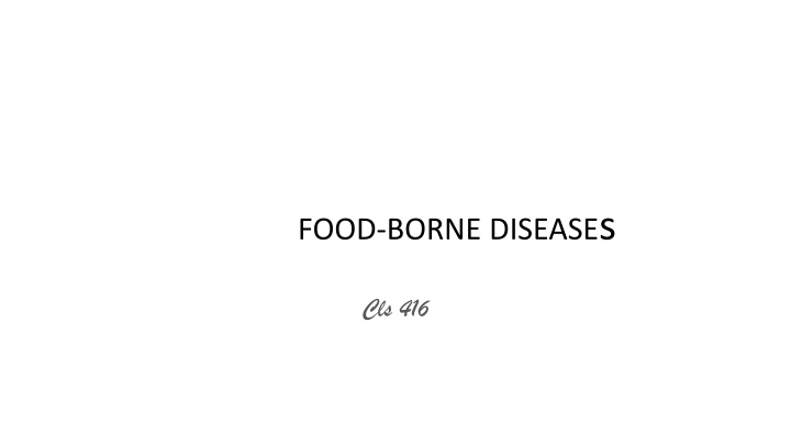 food borne disease s