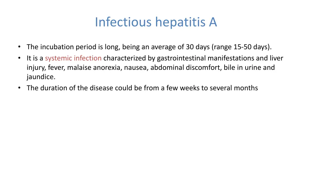 infectious hepatitis a