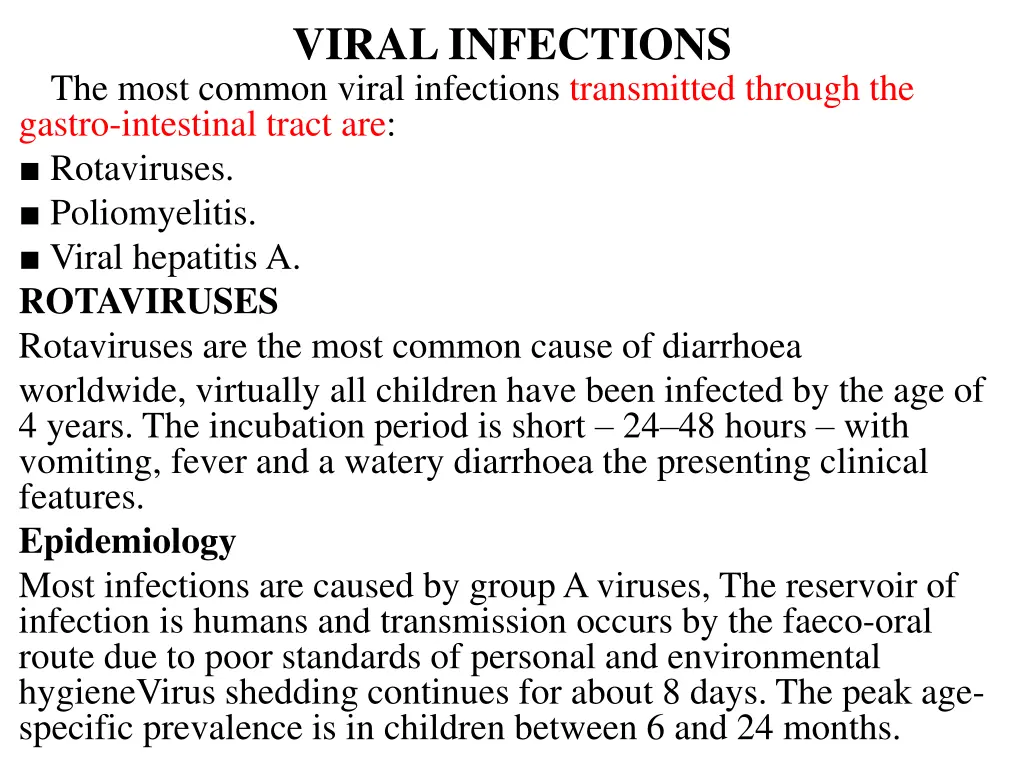 viral infections