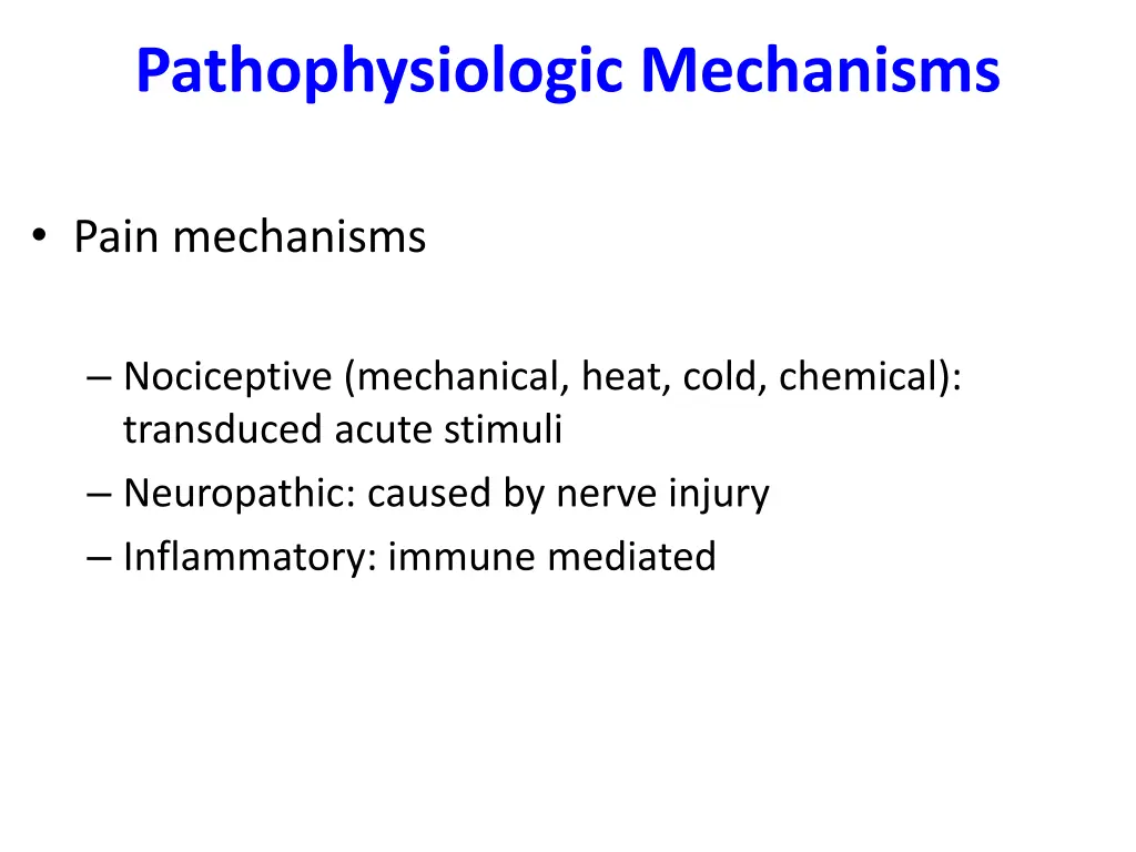 pathophysiologic mechanisms