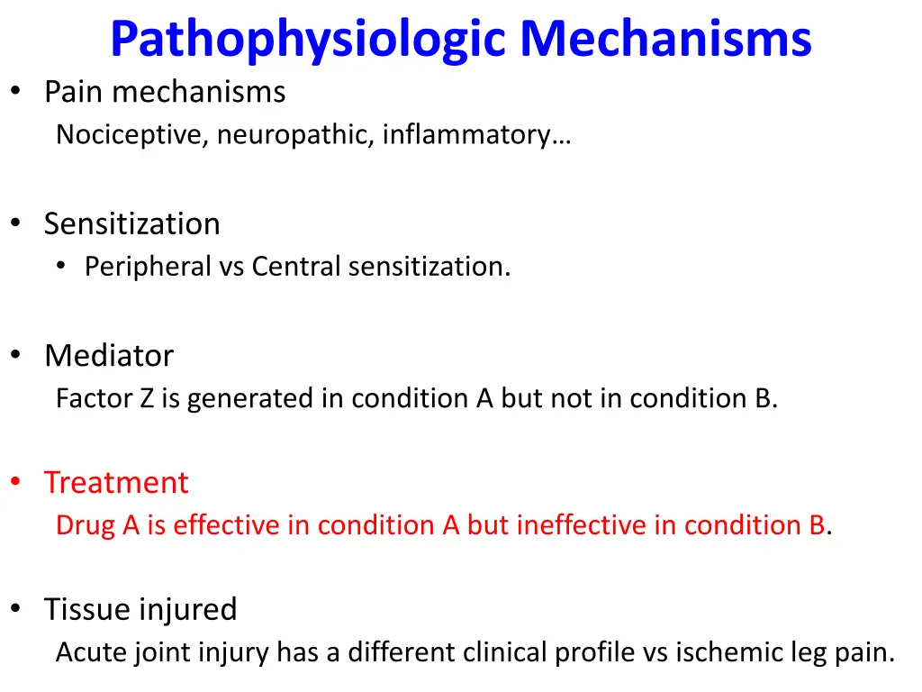 pathophysiologic mechanisms pain mechanisms 3