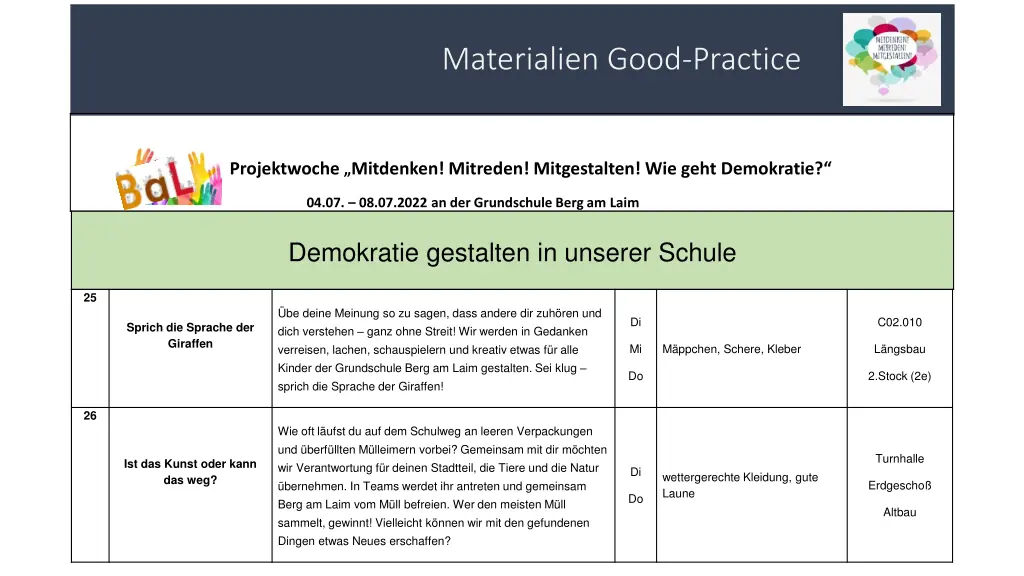 materialien good practice 11