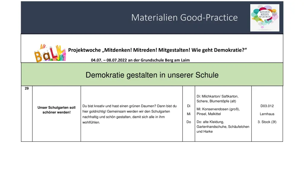 materialien good practice 13