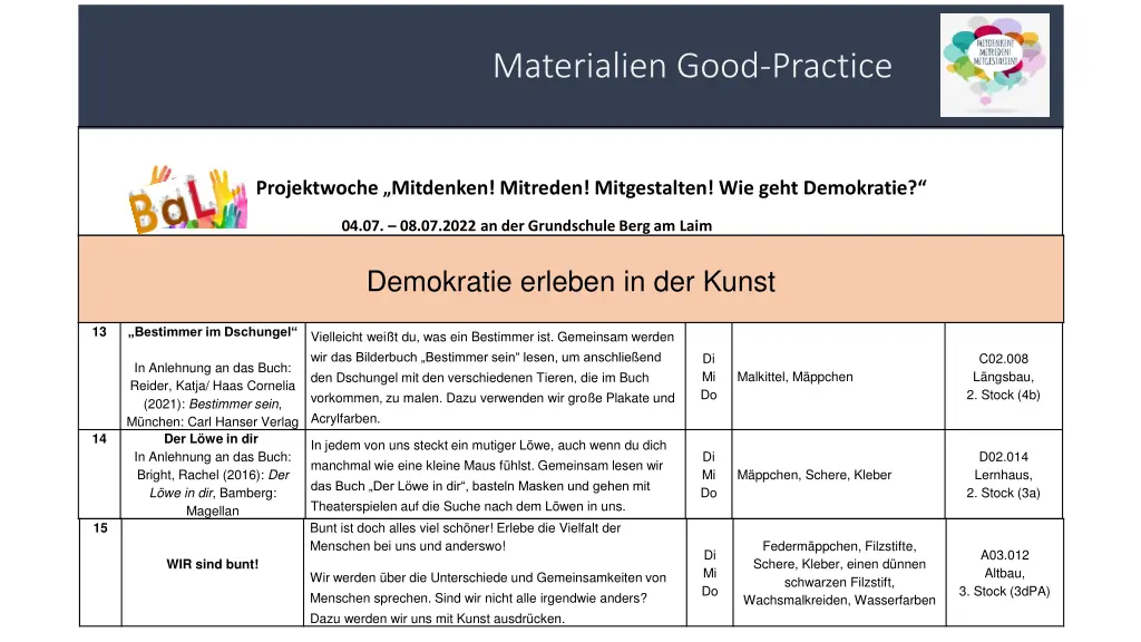 materialien good practice 6