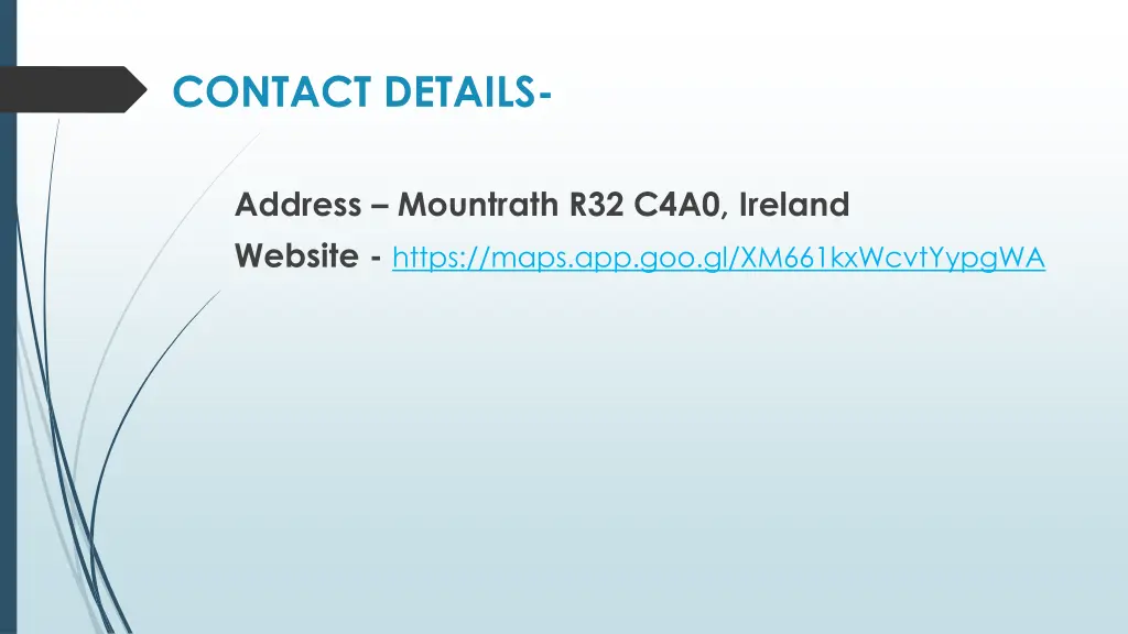 contact details