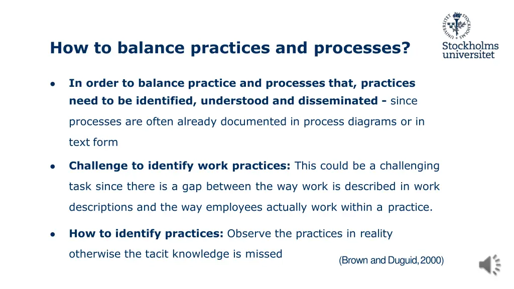how to balance practices and processes