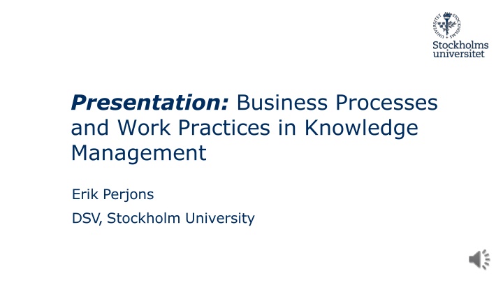 presentation business processes and work
