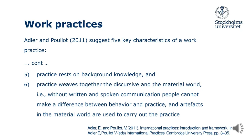 work practices