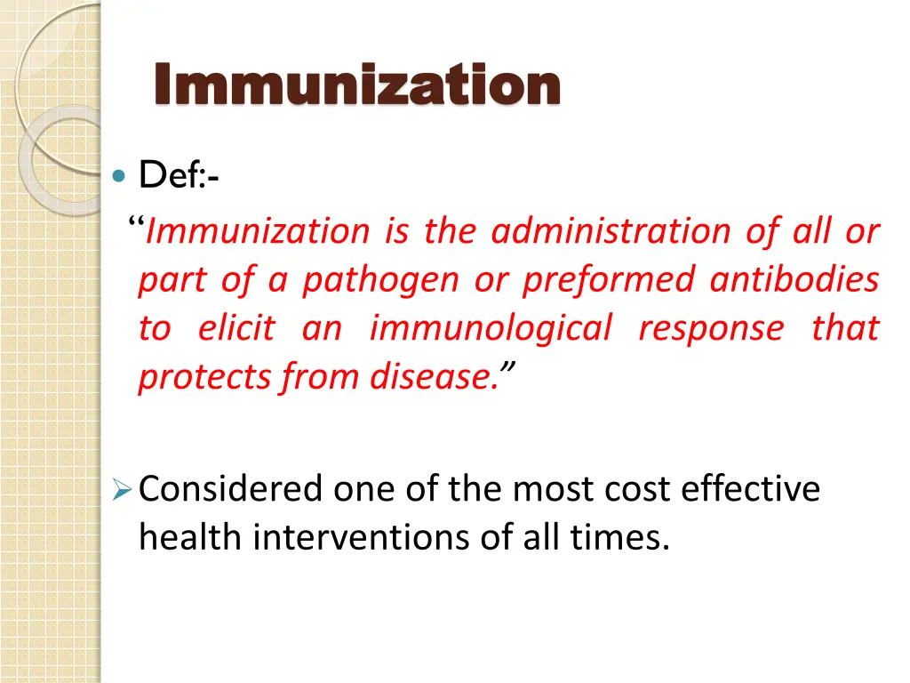 immunization immunization 1