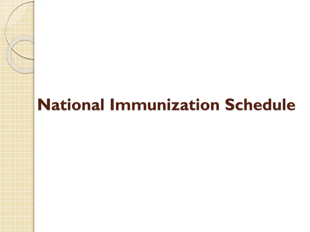 national immunization schedule