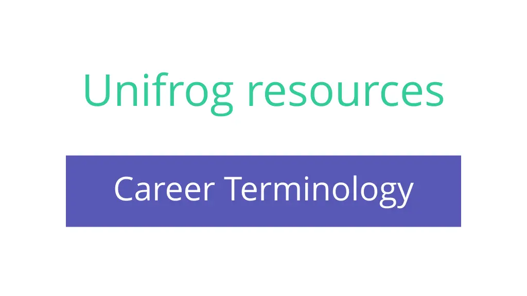 unifrog resources