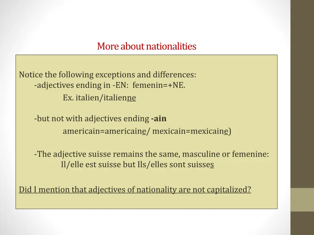 more about nationalities 1