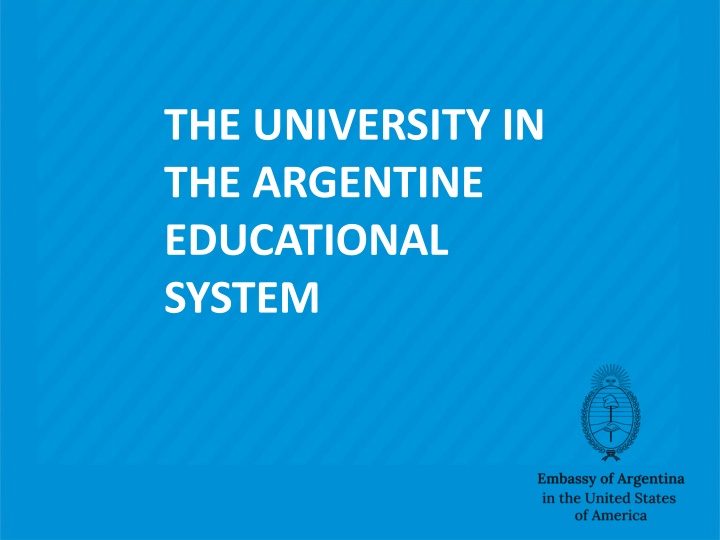 the university in the argentine educational system