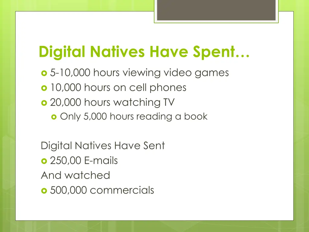 digital natives have spent