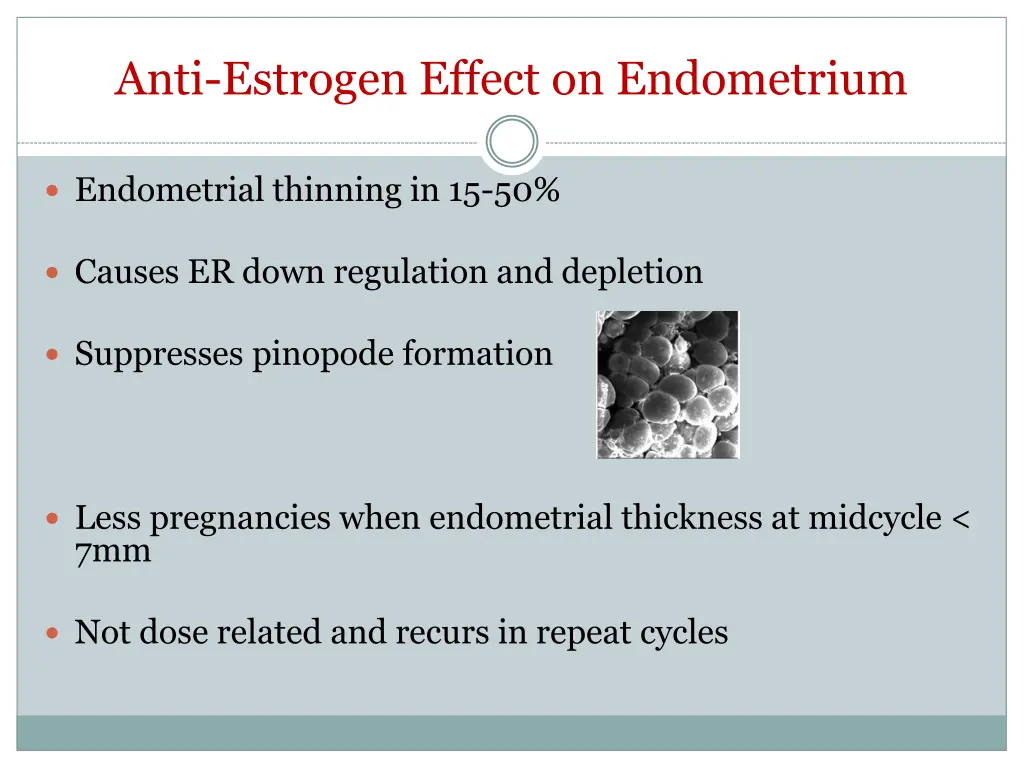 anti estrogen effect on endometrium