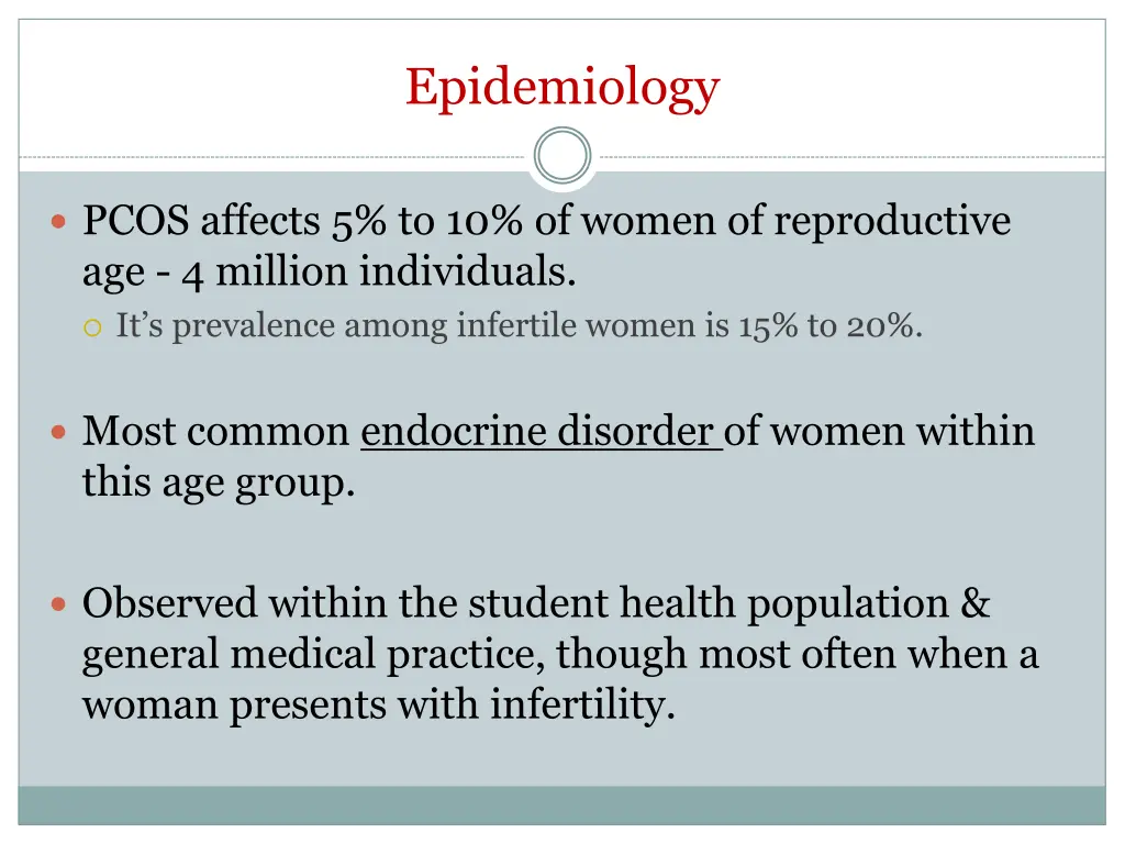 epidemiology