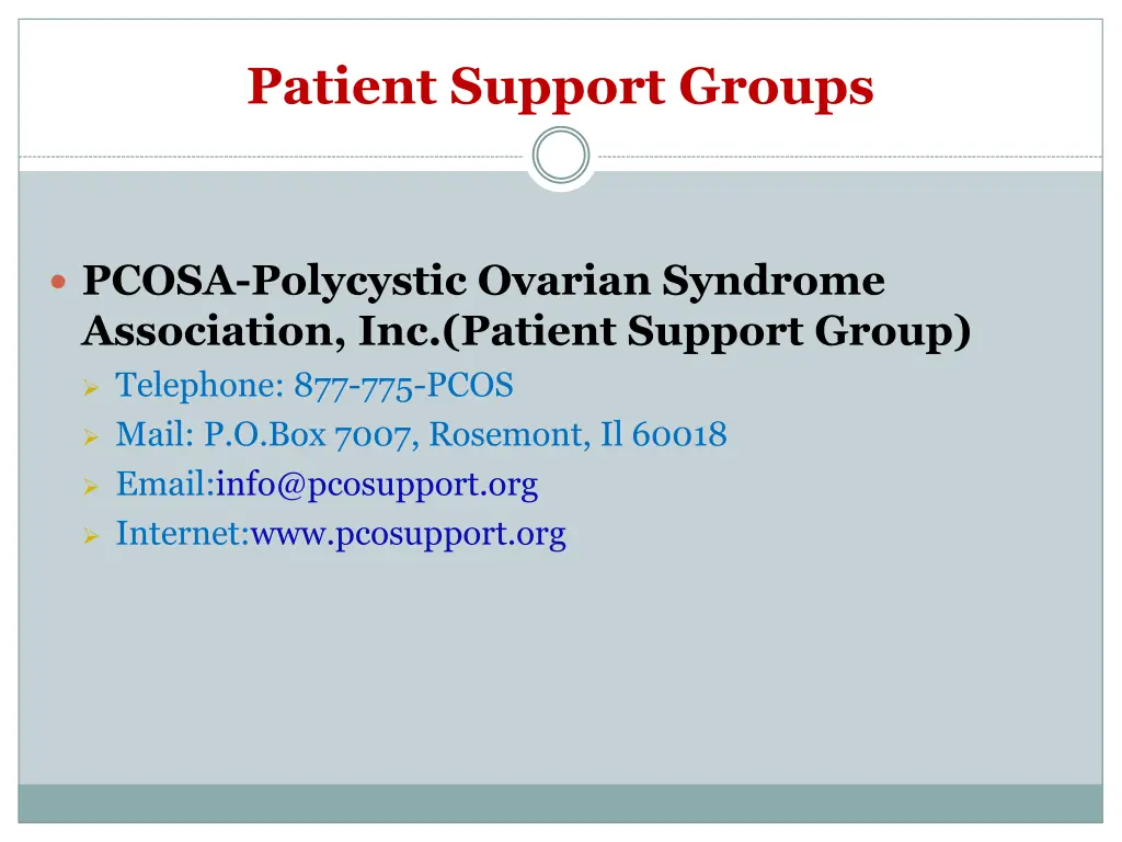 patient support groups
