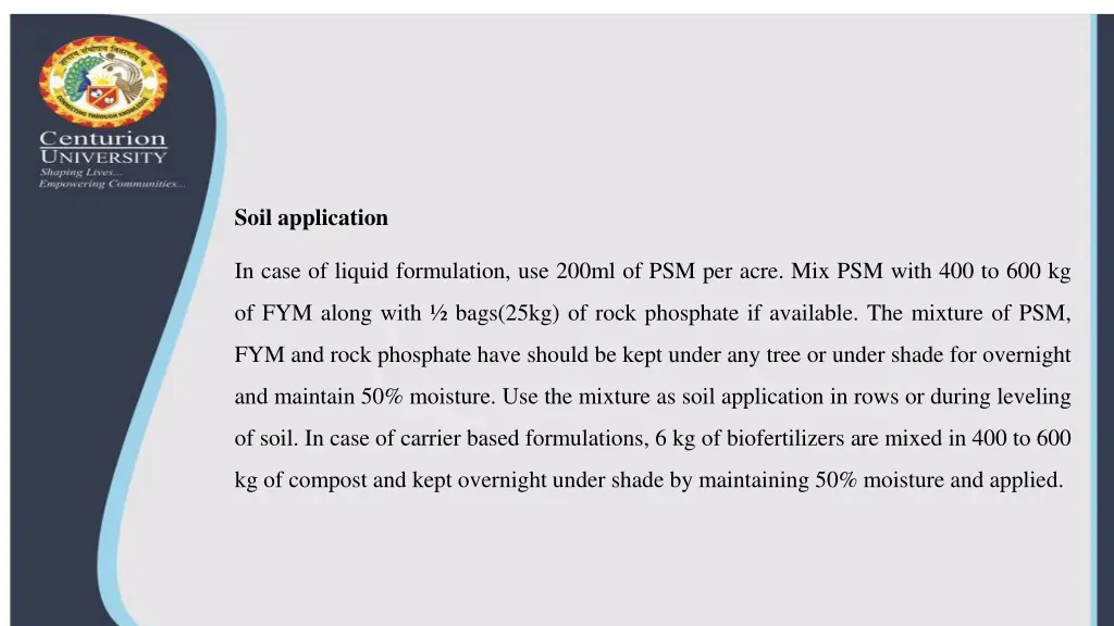 soil application