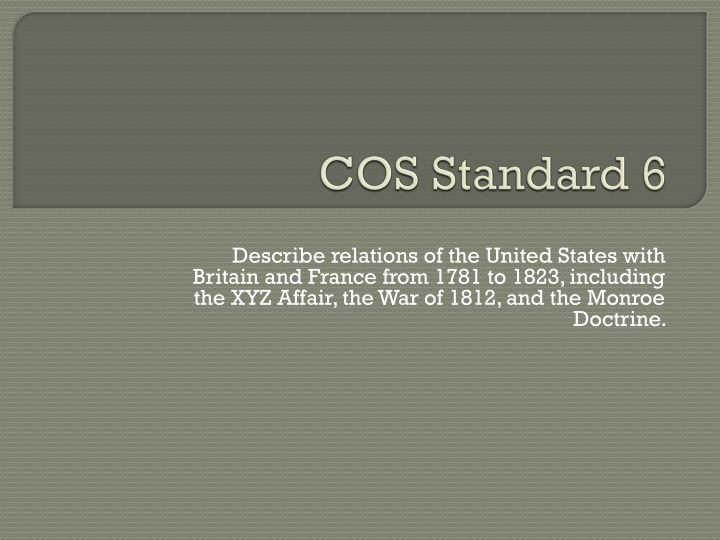 describe relations of the united states with