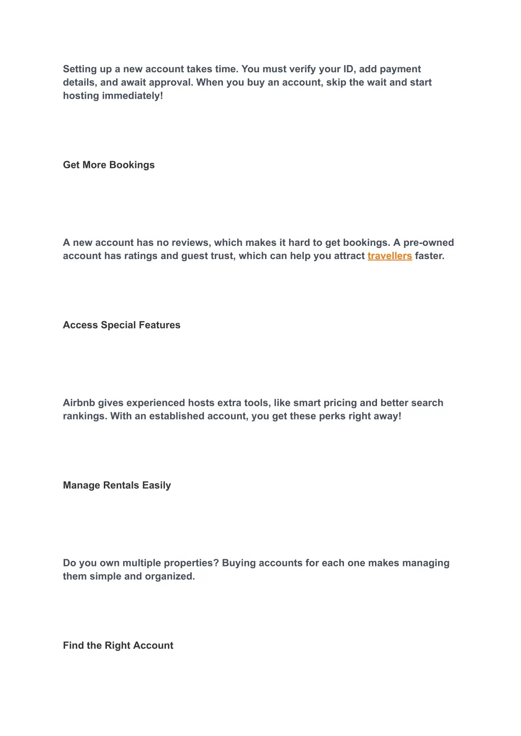 setting up a new account takes time you must