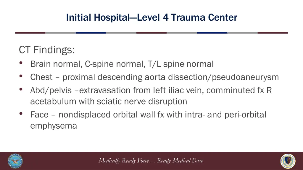 initial hospital level 4 trauma center 4