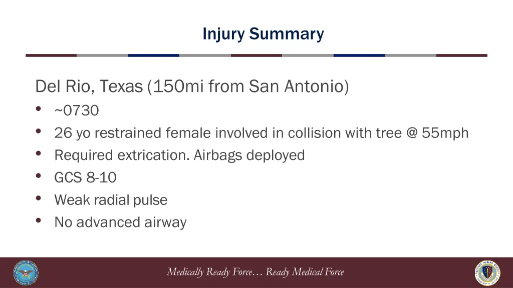 injury summary