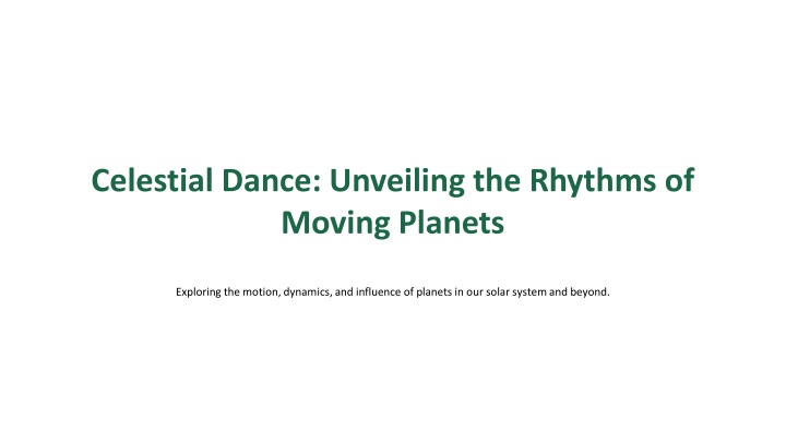 celestial dance unveiling the rhythms of moving