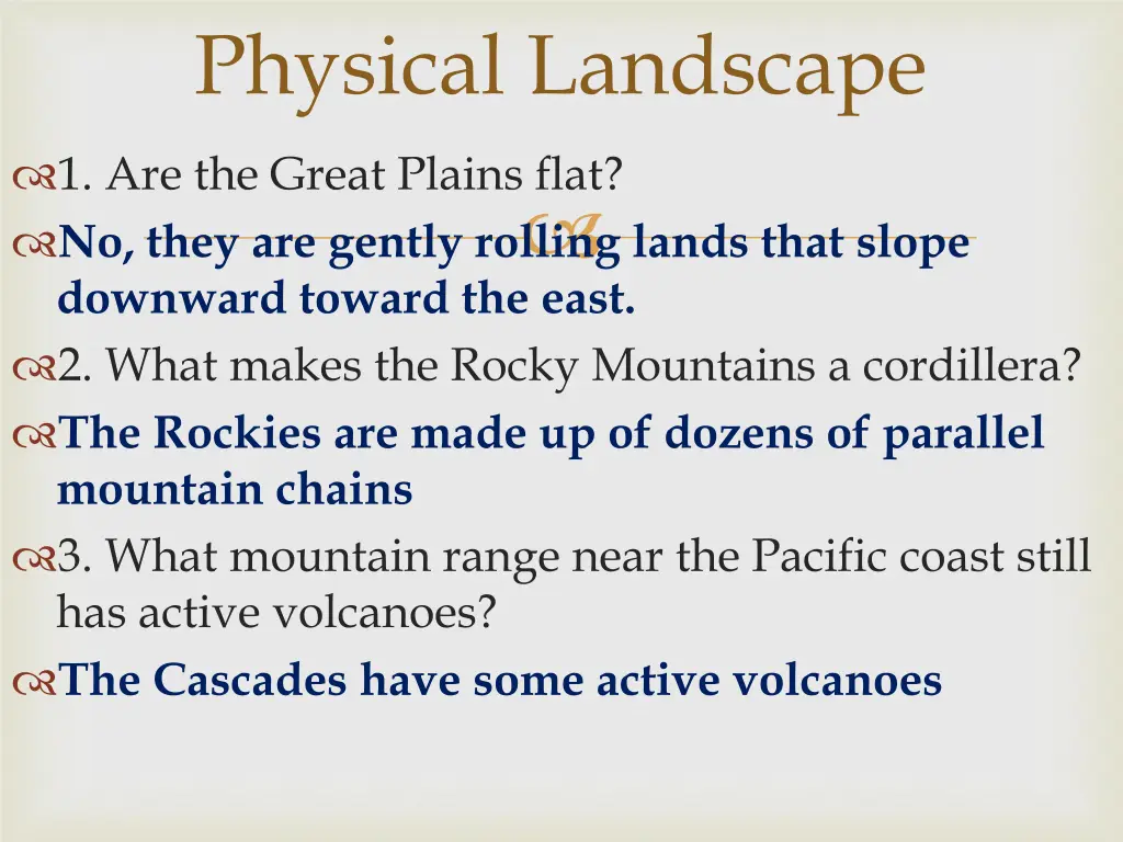 physical landscape