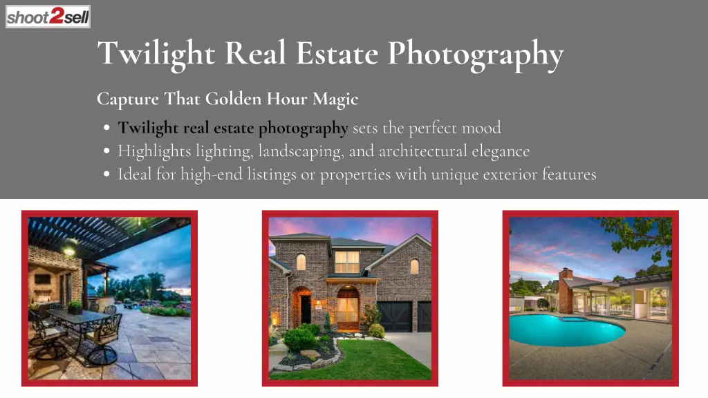 twilight real estate photography