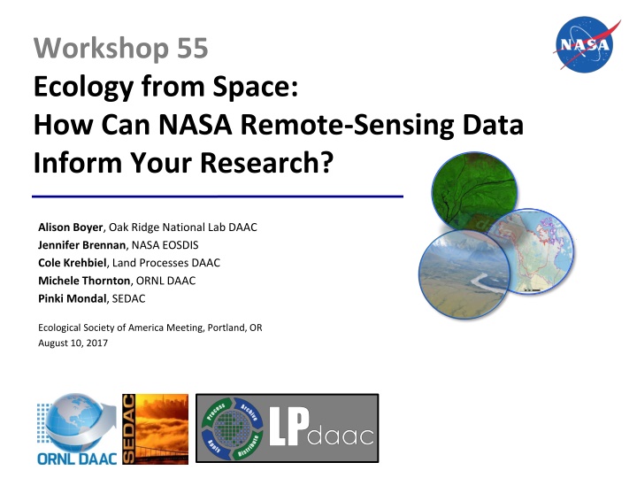 workshop 55 ecology from space how can nasa
