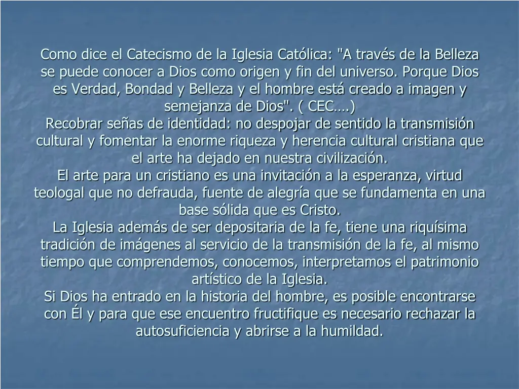 como dice el catecismo de la iglesia cat lica