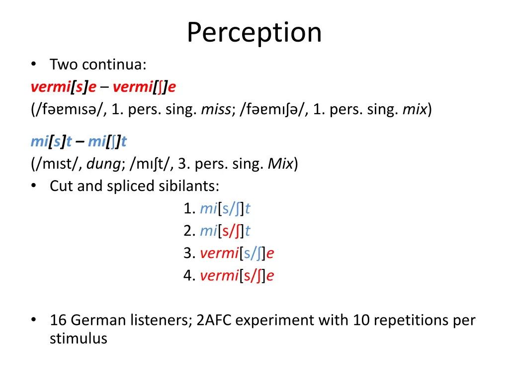 perception