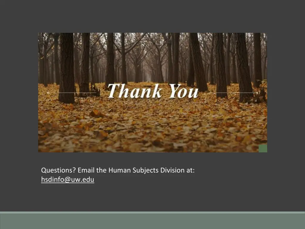 questions email the human subjects division