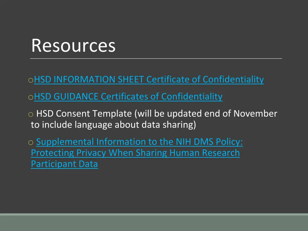 resources