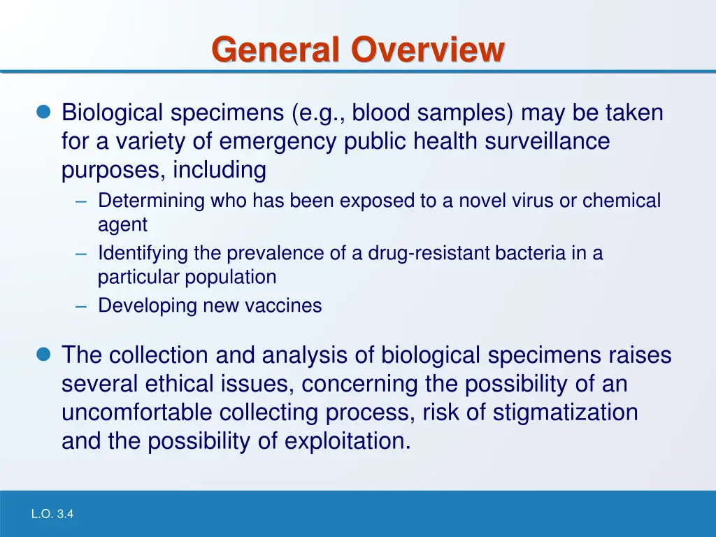 general overview