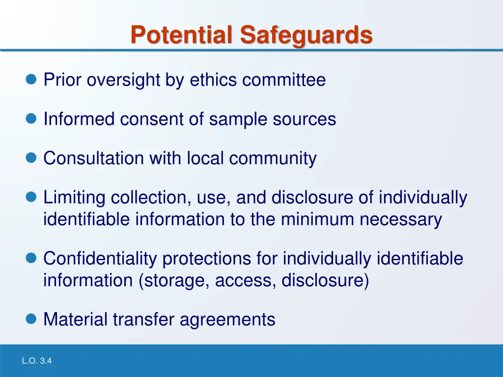 potential safeguards