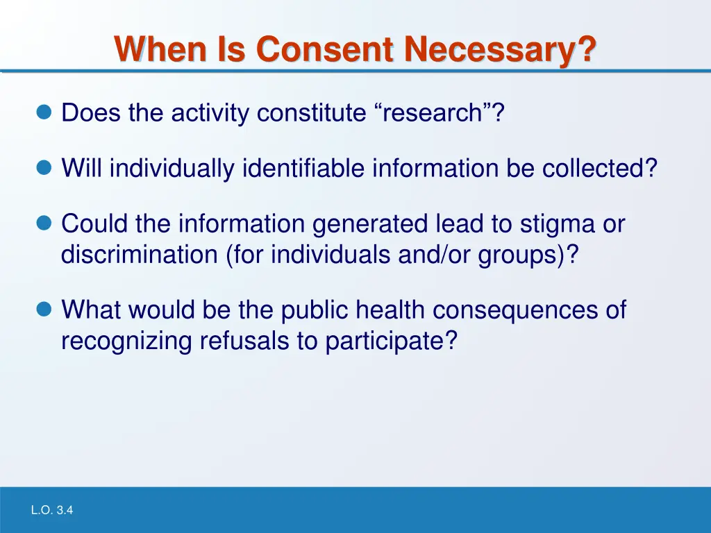 when is consent necessary