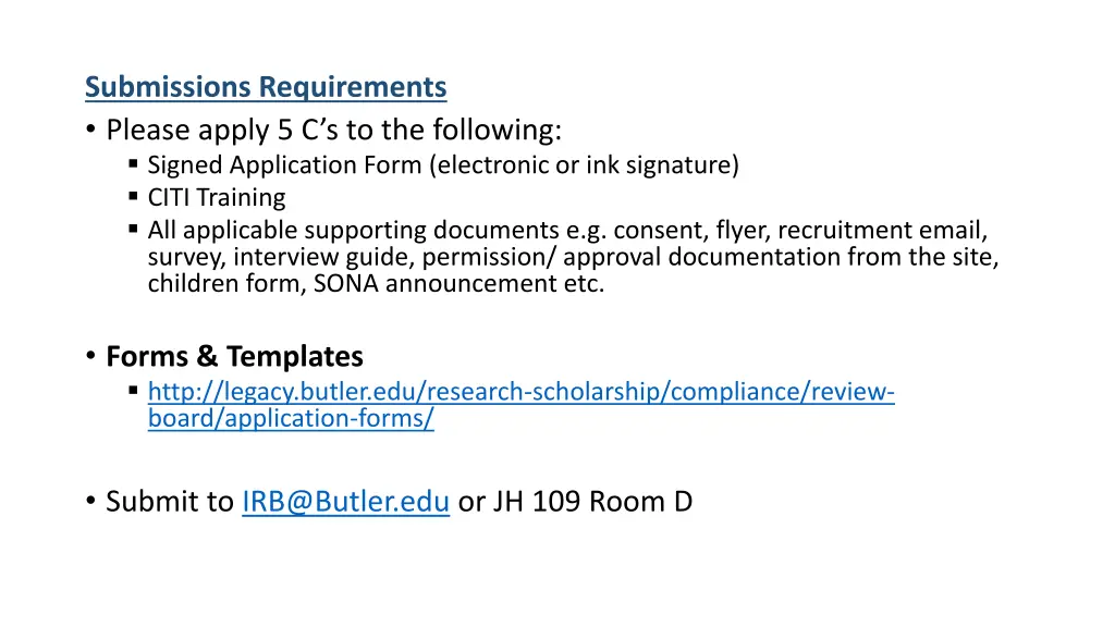 submissions requirements please apply