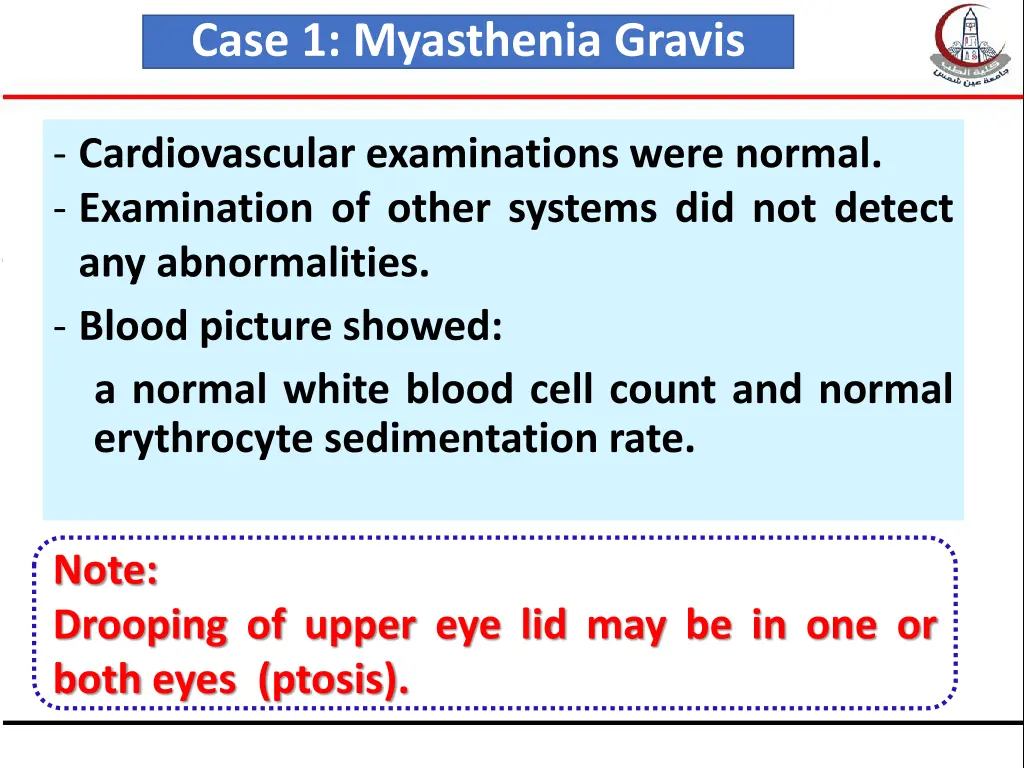 case 1 myasthenia gravis 1