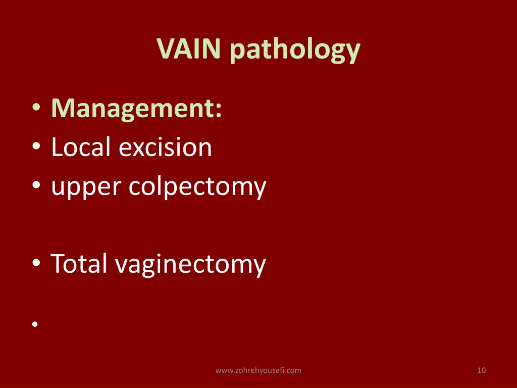 vain pathology