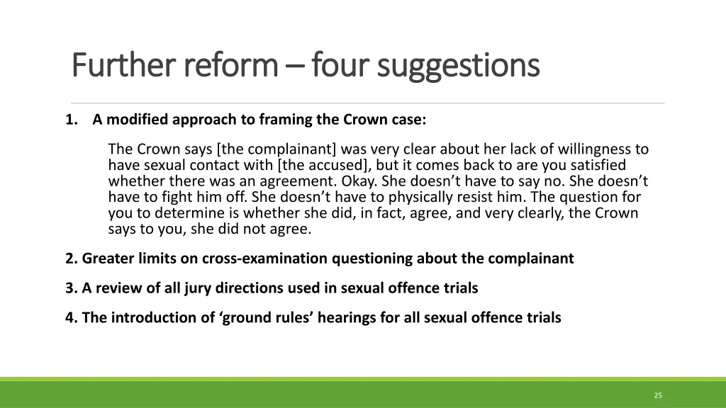 further reform further reform four suggestions