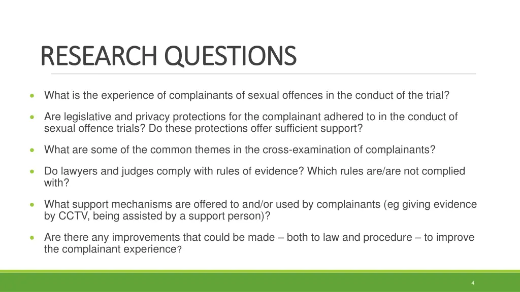 research questions research questions
