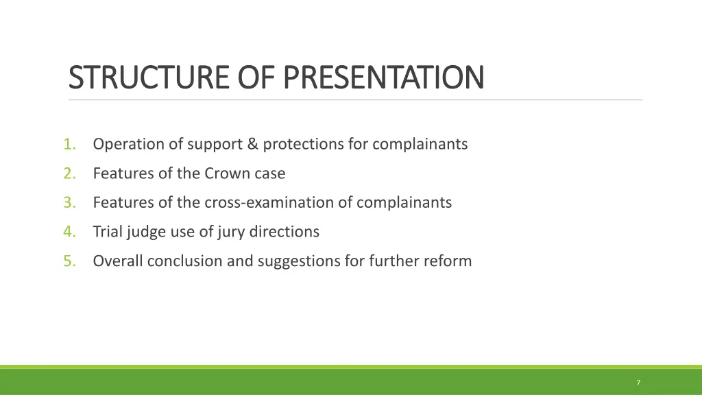 structure of presentation structure