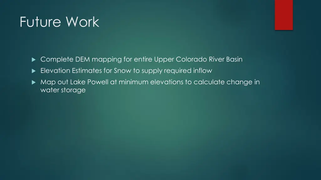 future work