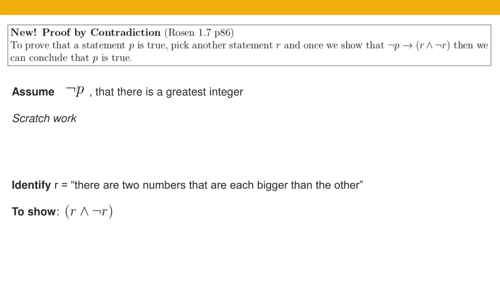 assume that there is a greatest integer