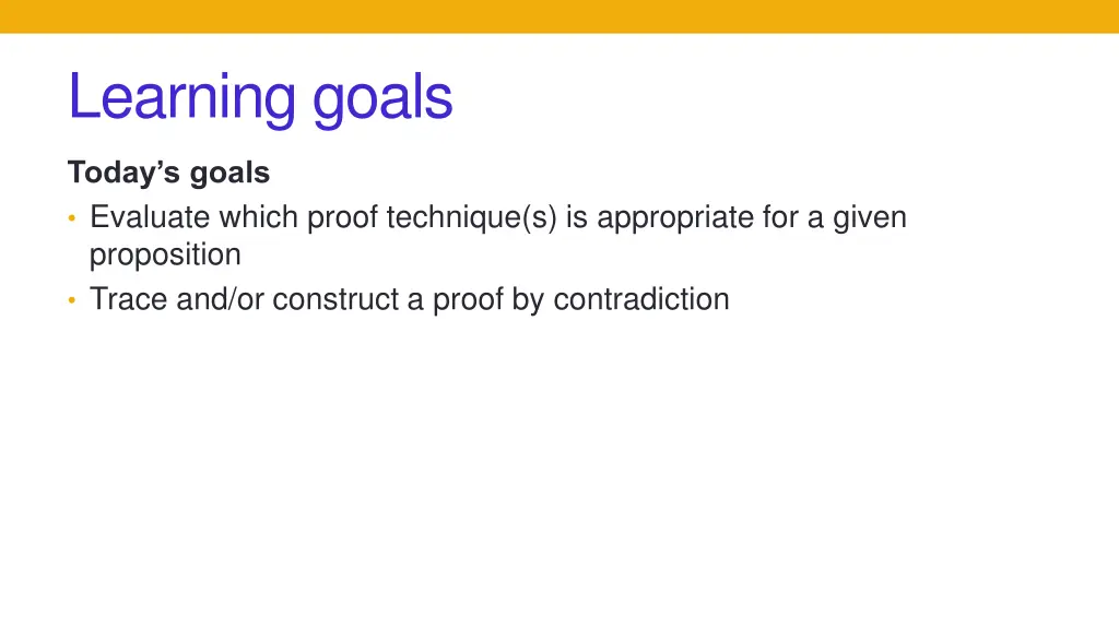 learning goals