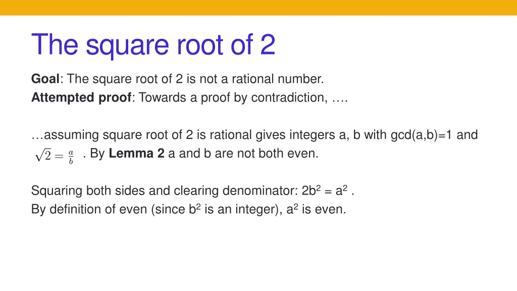 the square root of 2 6