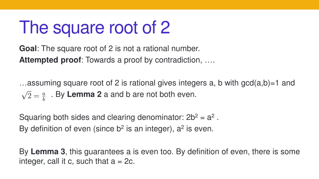 the square root of 2 7