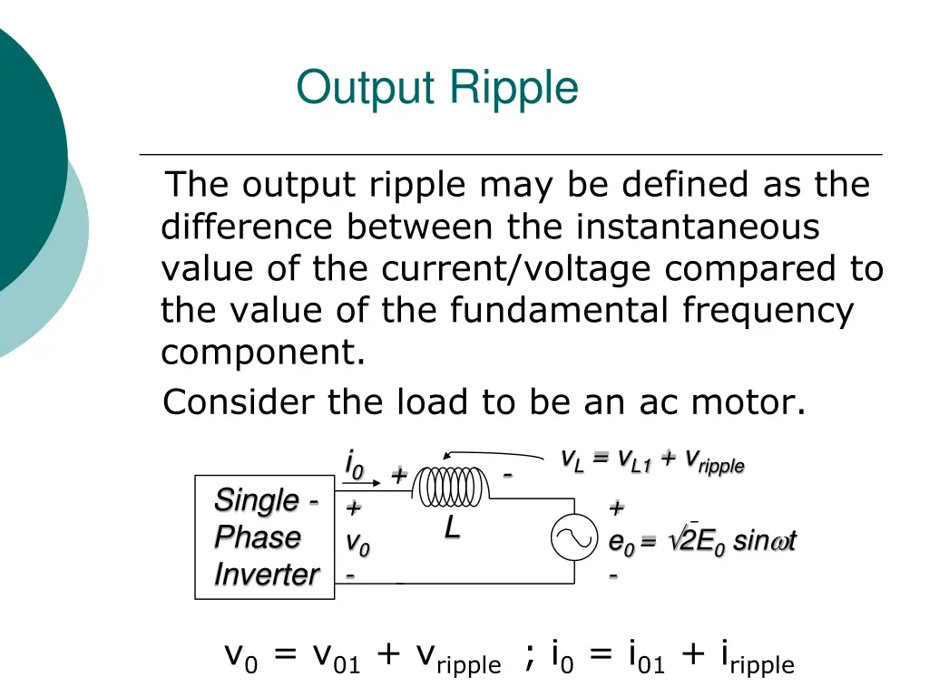 output ripple