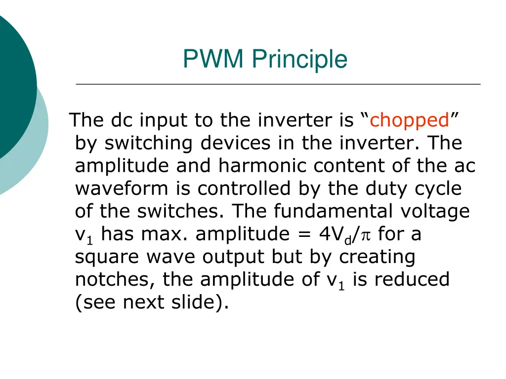 pwm principle